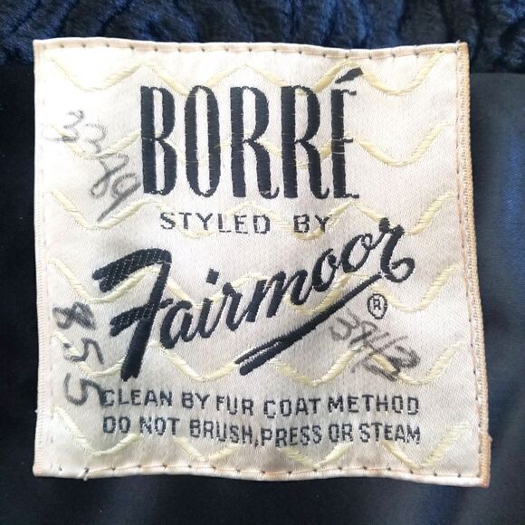 Borre by Fairmoor 50s Faux Persian Lamb Coat With Genuine Mink Fur Colla… - Picture 11 of 14